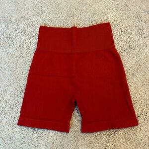 Red Biker Shorts